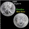 Image 1 : 1997 Silver Eagle Dollar $1 Grades Mint State