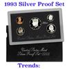 Image 1 : 1993 United States Mint Silver Proof Set 5 coins Grades