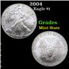 Image 1 : 2004 Silver Eagle Dollar $1 Grades Mint State