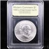 Image 2 : 1990-w Eisenhower Modern Commem Dollar $1 Graded ms70, Perfection By USCG