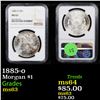 Image 1 : NGC 1885-o Morgan Dollar $1 Graded ms63 By NGC