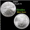 Image 1 : 2007 Silver Eagle Dollar $1 Grades Mint State