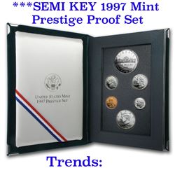 ***SEMI KEY  1997 United States Mint Prestige Proof Set Grades