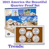 Image 1 : 2013 United States Quarters America the Beautiful Proof Set - 5 pc set Grades