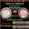 Image 1 : Lincoln Wheat cent 1c orig roll, 1909-s end, VDB other end Grades