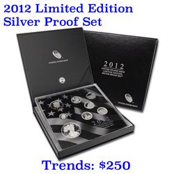 ***RARE 2012 Limited Edition Silver Proof Set First year of series Grades