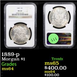 ***Auction Highlight*** 1889-p Morgan Dollar $1 Graded ms64 By NGC (fc)