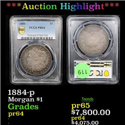 Proof ***Auction Highlight*** PCGS 1884-p Morgan Dollar $1 Graded pr64 By PCGS (fc)