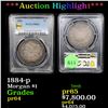 Image 1 : Proof ***Auction Highlight*** PCGS 1884-p Morgan Dollar $1 Graded pr64 By PCGS (fc)