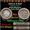 Image 1 : ***Auction Highlight*** Indian 1c Shotgun Roll, 1909 end, KEY date 's' mint on the other, Wow! (fc)