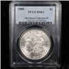Image 4 : 5 Unc Morgan $1 Graded By PCGS Mixed Dates From The McClaren Collection Grades
