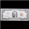 Image 2 : 1963 $2 Red seal United States Note Grades Choice AU