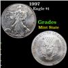 Image 1 : 1997 Silver Eagle Dollar $1 Grades Mint State