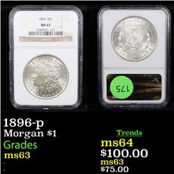 NGC 1896-p Morgan Dollar $1 Graded ms63 By NGC
