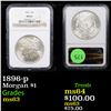 Image 1 : NGC 1896-p Morgan Dollar $1 Graded ms63 By NGC