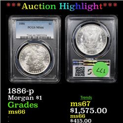 ***Auction Highlight*** PCGS 1886-p Morgan Dollar $1 Graded ms66 By PCGS (fc)
