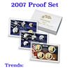 Image 1 : 2007 United States Mint Proof Set - 14 Piece set Grades