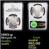 Image 1 : NGC 1885-p Morgan Dollar $1 Graded ms63 By NGC
