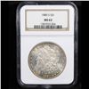 Image 2 : NGC 1880-s Morgan Dollar $1 Graded ms63 By NGC
