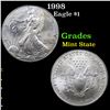 Image 1 : 1998 Silver Eagle Dollar $1 Grades Mint State