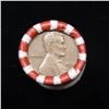 Image 2 : Mixed small cents 1c orig shotgun roll, 1918-d Wheat Cent, 1899 Indian Cent other end, N.F. String &