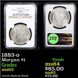 NGC 1883-o Morgan Dollar $1 Graded ms63 By NGC