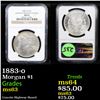 Image 1 : NGC 1883-o Morgan Dollar $1 Graded ms63 By NGC