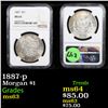 Image 1 : NGC 1887-p Morgan Dollar $1 Graded ms63 By NGC