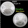 Image 1 : 2007 Silver Eagle Dollar $1 Grades Mint State