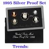 Image 1 : 1995 United States Mint Silver Proof Set 5 coins