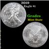 Image 1 : 2019 Silver Eagle Dollar $1 Grades Mint State