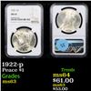 Image 1 : NGC 1922-p Peace Dollar $1 Graded ms63 By NGC