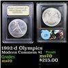 Image 1 : 1992-d Olympics Modern Commem Dollar $1 Graded ms70, Perfection By USCG