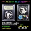 Image 1 : Proof ***Auction Highlight*** 1983-S Olympics Modern Commem Dollar $1 Graded GEM++ Proof Deep Cameo 