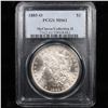 Image 4 : 5 Unc Morgan $1 Graded By PCGS Mixed Dates From The McClaren Collection Grades