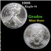 Image 1 : 1998 Silver Eagle Dollar $1 Grades Mint State