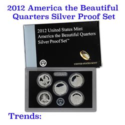 2012 United States Quarters America the Beautiful Silver Proof Set - 5 pc set