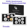 Image 1 : United States Mint 225th Anniversary Enhanced Uncirculate Coin Set 10 coins