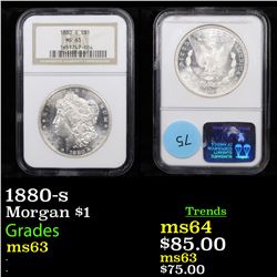 NGC 1880-s Morgan Dollar $1 Graded ms63 By NGC
