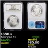 Image 1 : NGC 1880-s Morgan Dollar $1 Graded ms63 By NGC