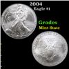 Image 1 : 2004 Silver Eagle Dollar $1 Grades Mint State