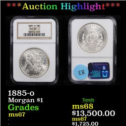 ***Auction Highlight*** NGC 1885-o Morgan Dollar $1 Graded ms67 By NGC (fc)