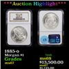 Image 1 : ***Auction Highlight*** NGC 1885-o Morgan Dollar $1 Graded ms67 By NGC (fc)