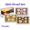 Image 1 : 2015 United States Mint Proof Set - 14 Pieces!