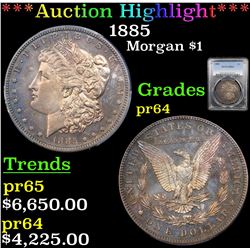 Proof ***Auction Highlight*** PCGS 1885 Morgan Dollar $1 Graded pr64 By PCGS (fc)