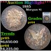 Image 1 : Proof ***Auction Highlight*** PCGS 1885 Morgan Dollar $1 Graded pr64 By PCGS (fc)