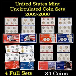 Group of 4 United States Mint Uncurculated Coin Sets In Original Government Packaging 2003-2006