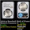 Image 1 : Proof NGC 2014-p Baseball Hall of Fame Modern Commem Dollar $1 Graded pr69 By NGC