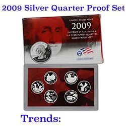 2009 United States Quarters District of Columbia and U.S. Territories Silver Proof Set - 6 pc set