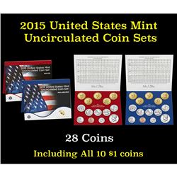 2015 United States Mint Uncirculated Coin Set 28 coins